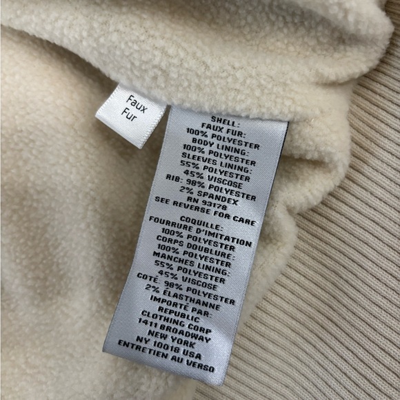 Jason Wu Cream Teddy Fur Bomber Jacket - Picture 5 of 6